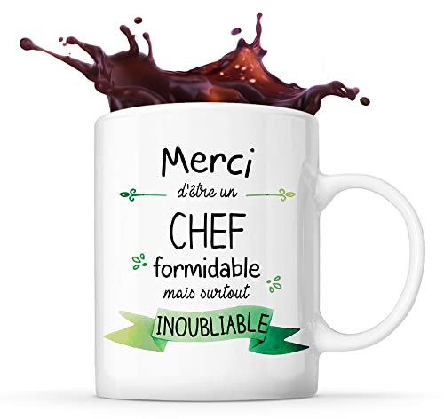 Planetee Tasse Chef Inoubliable Homme | Idée Cadeau Collègue Travail Retraite