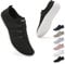 Geweo Barefoot Minimalistes Chaussures Femme Homme Confort Chaussure de Trail Running Marche Sport Casual Fitness Sneakers Léger Respirant Séchage Rapide Antidérapant Bowling Chaussures Noir1 40EU