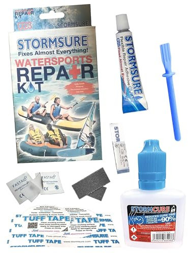 Stormsure Rapid Repair - Water Sports Repair Kit + 30ml Stormcure Accelerator: 10x Faster Curing Time for Watersports Equipment