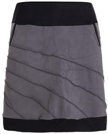 Vishes - Alternative Bekleidung - Thermorock Warmer Damen Winterrock kurz Minirock aus ECO-Fleece grau 44