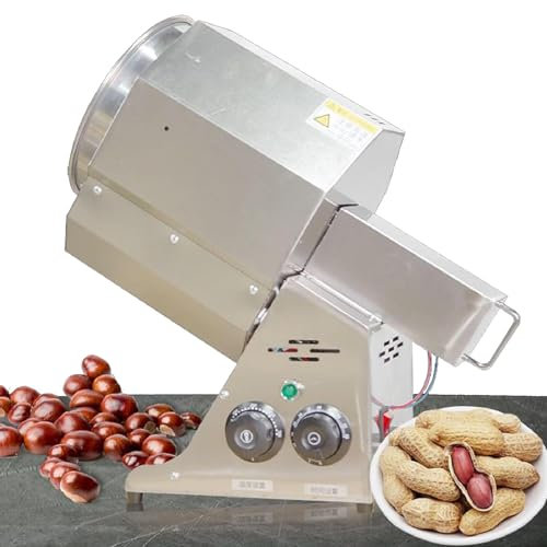 emobwdy 1500w Coffee Roaster Machine For Home, Household Electric Coffee Bean Roaster With Timer,Roasting Machine Peanut Bean Home Coffee Roaster- 21cm Drum Diameter,Silver