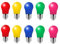 HUAMu farbige LED-Glühbirne E27,3W A50 Birne Form Birnen, rot gelb blau grün rosa, gemischte Farben LED-Glühbirnen für Feen Lichter Bunte Halloween Party Dekoration, 10er Pack