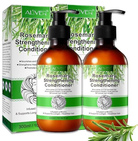 P-Beauty Rosmarin Conditioner 2x300ml sanfte Spülung für geschädigtes & trockenes Haar | Rosmarin Haarspülung für Haarwachstum & Kopfhautpflege | Rosmarin Mint | Haarpflege für alle Haartypen