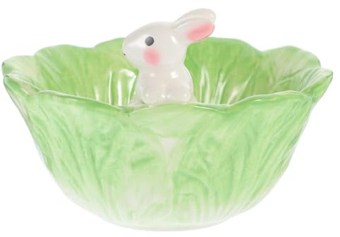 TOPBATHY 2 Stk Kaninchen- -Schüssel Hasen Geschirr teller für kinder Kinderteller Osterschale Cracker grüne Süßigkeiten Cartoon Kindergeschirr Schüssel zum Modellieren von Kaninchen Obst
