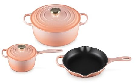 Le Creuset Enameled Cast Iron Signature Cookware Set, 5 pc., Peche