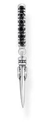 Thomas Sabo Unisex Ohrring Einzel-Creole mit Zahn-Anhänger Silber CR725-643-11