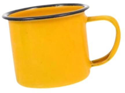 perfk Taza de café esmaltada, Taza para Leche, Regalos de cumpleaños, Novedad, Taza para Beber Resistente, Taza de té para Mesa, Dormitorio, hogar, Amarillo