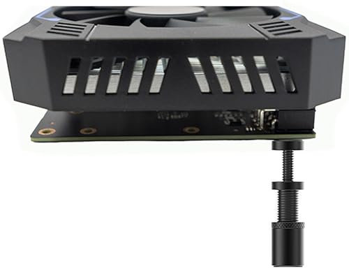Support GPU Soporte Para Tarjetas Gráficas De Video Altura Soporte Tarjeta Grafica Ajustable Aluminio Soporte Para Tarjeta Gráfica Vertical Ajustable En Altura, Con Imán Estilo(26 mm-50 mm, Negro)