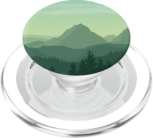 Green Mountain Pop Mount Socket Art Work Tree Woods PopSockets PopGrip for MagSafe