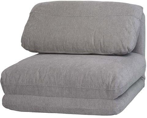 Mendler Schlafsessel HWC-E68, Schlafsofa Funktionssessel Klappsessel Relaxsessel, Stoff/Textil - hellgrau