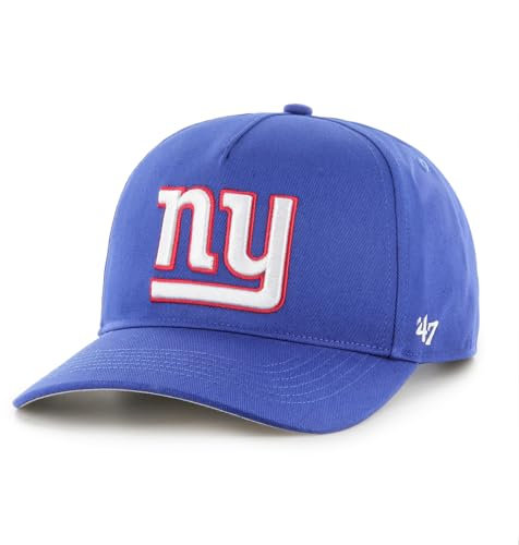 '47 NFL New York Giants Hitch RF Unisex Baseball Cap, Adjustable Snapback Strap, Team Logo, Colour Royal Blue