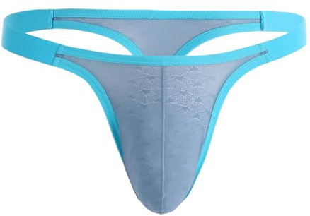 Generisch Unterhosen Männer Slip Nylon Atmungsaktiv Unterhose Herren Stilvoll Unterhosen Männer Briefs Underwear Men Sexy Herrenslip Sexy Unterwäsche für Männer (Sky Blue, XXL)