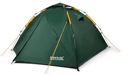 Regatta Zelt Campingzelt Sofortzelt Wurfzelt 3 Person Instant Tent, Farbe:Grün, Artikel:-XY1 Greener Pastures