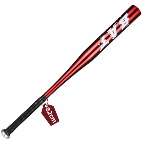 Baseballschläger 82 cm (32 Zoll), Baseballschläger Aluminium mit rutschfestem Griff, die Beste Größe für Training und Baseball
