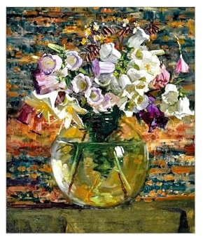 OZPWBVY Fleur Impression sur Toile Célèbre Peinture Reproduction-Tableau Décoration Murale Salon-Fleurs lys-Affiche Mural 40x50cm Sans Cadre