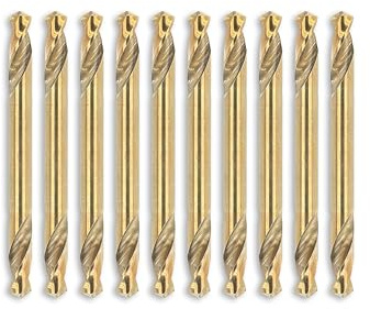 DelitonGude 4,2mm Kobalt Doppelendbohrer Set, 10 Stück M35 schweißpunktbohrer nietenbohrer für Stahl, Gusseisen und andere Metalle,Häufig verwendet für Heimwerker (DE-4,2mm Double End)
