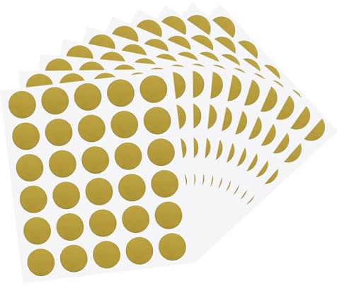 Rubbelaufkleber 300 Stück Rubbel Etiketten Runde Rubbellos Aufkleber Scratch Off-Etikette Rubbelstickers Rubbelkarten für Party Hochzeit Geburtstag Einklebebuch Postkarte Überraschungsgeschenk Gold