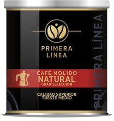 CAFE PRIMERA LÍNEA | Café Molido Moka Natural 250g | Gran Selección | Tueste Medio | Sabor Único y Auténtico | Ideal para Máquinas Espresso | Intensidad Alta | Cremoso