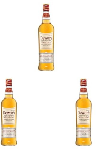 Dewar's White Label Blended Scotch Whisky, 40% ABV, 175cl / 1,75L, Acabado en Barricas de Roble Seleccionadas (Paquete de 3)