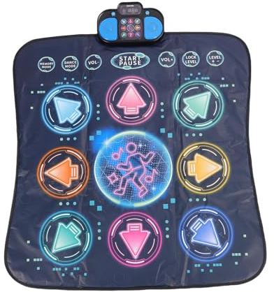 LED Tanzmatte, Interaktives Multi-Level Challenge Spiel, Kinder Spielzeug Tragbar, for Zuhause Schule Partys 5-12 Jahre