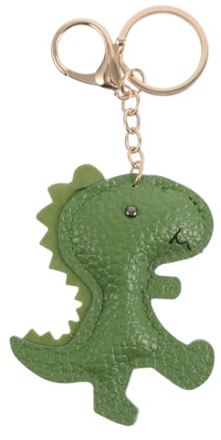 VERDANVERSE Dinosaurier Schlüsselanhäger für Rucksack | Aus PU, grün, niedliches Tiermotiv, ideal als Geschenk für Damen und Mädchen, passt an Rucksack, Tasche und Auto-Schlüssel