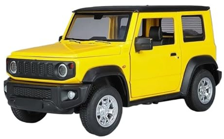1:24 Passend für Suzuki für Jimny Legierungsautomodell Druckgussmetall-Geländewagenmodellsammlung(Yellow)