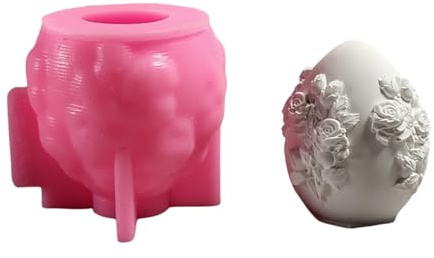 Silikonform in Ostereier-Form zur Herstellung von Gips oder Wachs, ideal zum Personalisieren von Urlaubsdekorationen, Gips, Bastelform