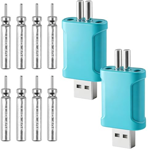 GAOUTO 8 Stück CR 425 LED Posen Angeln Batterie, Aufladbar Akku für Angelalarmglocken und Pose, Leuchtpose Angeln Zubehör, Wiederaufladbare CR425 USB Angelposen Akku (Ladegerät 2 und Akku * 8)