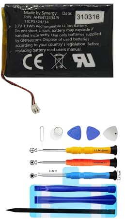 Vvuilsty AHB412434PJ - Batería de repuesto para Ja-Bra Pro 9400, Pro 9450, batería recargable de 0 ciclos, compatible con Ja-Bra Pro 9460, Pro 9465, Pro 9470, auriculares inalámbricos Bluetooth