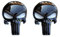 Fixxxer LLC Premium Shiny Schwarz 3D Metall Sticker/Aufkleber (2 Pack) – Tactical Totenkopf für Gun Magazin, Auto, LKW, Motorrad, etc.