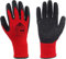 ACTIVE GEAR Sicherheits Arbeitshandschuhe, für Bau, Logistik und Gartenarbeit, Rote Schwarz, Packung mit 8 Paar (Größe 9 / L)
