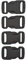 EVERYDAY SAFARI Steckschnalle 25mm 4Stk. Ersatzschnalle Klickverschluss für Rucksack, Helm - schwarz Kunststoff Verschlusschnalle Reisen, Camping, Wandern