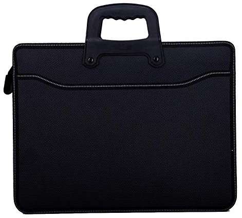 Cicilin Business Style Homme Sacoche Porte Documents Serviette Porte-documents à Main Rangement Dossiers Trieur A4 Portable Sac et Housse Pour Bureau Commercial Ordinateur Portable Noir