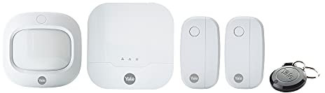 Yale Sync Smart Home Alarm (IA-311)- 5 tlg. - Alarmzentrale - Tür-/Fenstersensor - Bewegungsmelder - Schlüsselanhänger - Geolokalisierung - Funktioniert mit Alexa - Google Assistant - Philips Hue