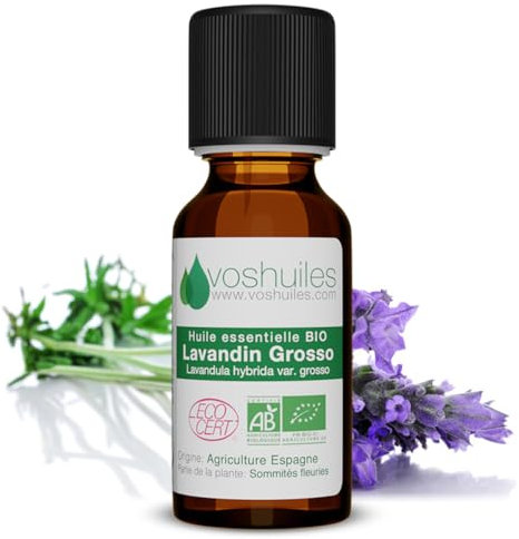 Voshuiles - Huile Essentielle Mandarine Verte 5ml - 100% Pure et Naturelle - BIO - HEBBD et ECOCERT - Nombreuses Vertus et Applications - Parfait pour Diffuseur et Massage