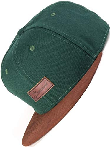 Bexxwell Snapback Cap mit Lederpatch (Grün)