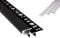 T-40 20° LED Alu Fliesenprofil Treppenprofil Stufen 12mm schwarz + Abdeckung Abschlussleiste Fliesen für LED-Streifen-Strip 2m milky