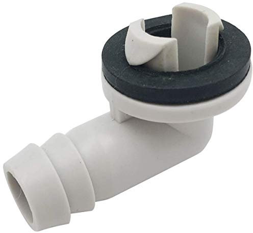 Shumo Raccordo un Gomito con Connettore per Tubo Flessibile di Scarico Aria Condizionata AC con nel Gomma per Unità -Split e Unità AC per Finestra da 3/5 Pollici (15 Mm)