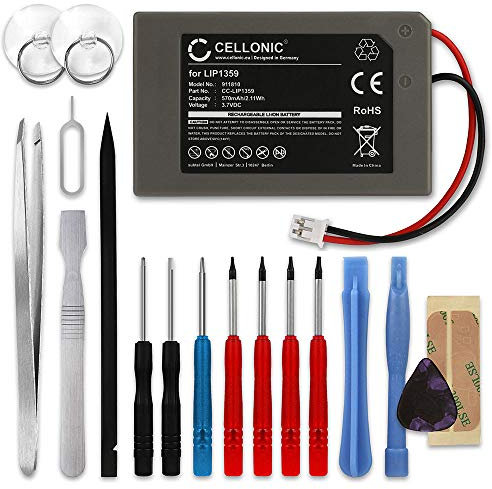CELLONIC Ersatz Akku LIP1359 kompatibel mit Sony PlayStation 3 Controller, PS3 Dualshock Ersatzakku 570mAh + Werkzeug-Set Game Gamepad Joypad Batterie