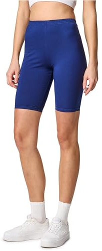 Merry Style Damen Sport Leggings kurz Sportleggings Radlerhose Sporthose aus Baumwolle MS10-200 (Kobalt,S)