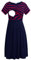 Smallshow Robe d'allaitement à Manches Courtes Robe de Maternité Décontractée pour Femmes pour Allaitement Navy Wine Stripe-Navy X-Large