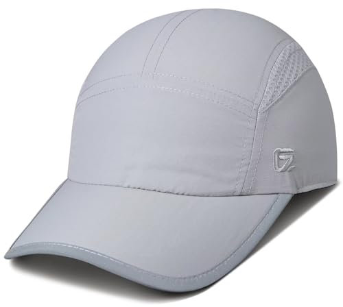 GADIEMKENSD Womens Hats Baseball Cap UPF 50+ Sun Quick Dry Lightweight Breathable Reflective Trucker Hat Outdoor Hiking Fishing Run Golf Sports Dad Mesh Running Hats Ponytail for Women Light Gray M/L