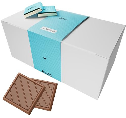 Coffret de Chocolats - Boîte de 70 Carrés de Chocolat au Lait à Déguster ou Offrir - 100% Pur Beurre de Cacao - Fabriqué en France - 350 Gr