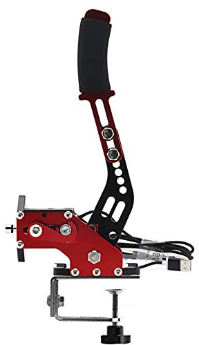 muge racing 64Bit PC USB Handbrake with Clamp for SIM Racing Games Logitech G27 G25 G29 T500 T300 FANATECOSW LFS DIRT RALLY.2, Red