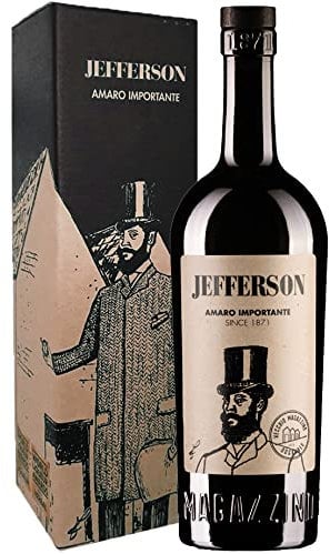 JEFFERSON Amaro ASTUCCIATO 70cl - Best World Liqueur'18 | Astuccio in cartone | in Giftbox | Amaro importante | Confezione Regalo | Vecchio Magazzino Doganale