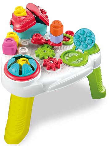 Clementoni Soft Clemmy Sensorischer Tisch - Mit weichen Bausteinen & Spielzeug für Babys & Kleinkinder ab 10 Monaten - Sensorik-Spielzeug mit Bauklötzen 17704
