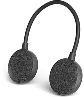 Yunseity Tragbarer Lautsprecher, Nackenbügel-Bluetooth-Lautsprecher, Eingebautes Mikrofon, Freisprechfunktion, TF-Karte, Tragbarer Nackenlautsprecher Zum Laufen, Radfahren, Wandern(Schwarz)
