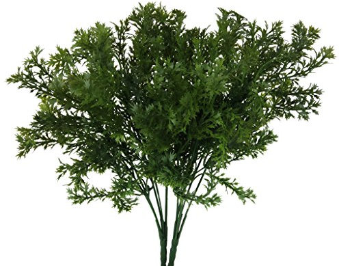 Planta de plástico artificial 6 ramas de perejil hierba decoración de la boda del hogar