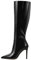 Only maker Stivali classici da donna in pizzo stivali a spillo, Pintura Nero, 43 EU