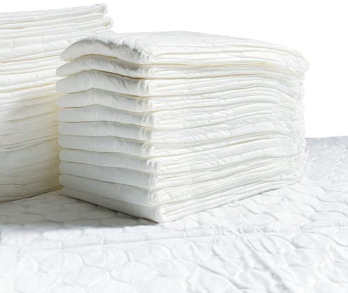 MUNTRADE 75 Stück Cellulose-Einweg-Patienteneinlagen, gepolsterte Inkontinenzeinlagen, Babyunterlagen, 2 Lagen, Weiß, 60 x 90 cm